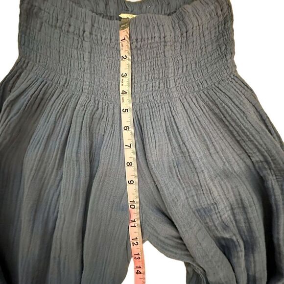 Cloth + Lace ~Sky Blue Shirred Elastic Waist Pant ~lightweight gauze fabric ~S/M - Picture 13 of 15